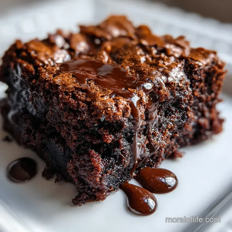 A single fudgy brownie football on a white plate with a dusting of cocoa powder and a scoop of creamy vanilla ice cream.