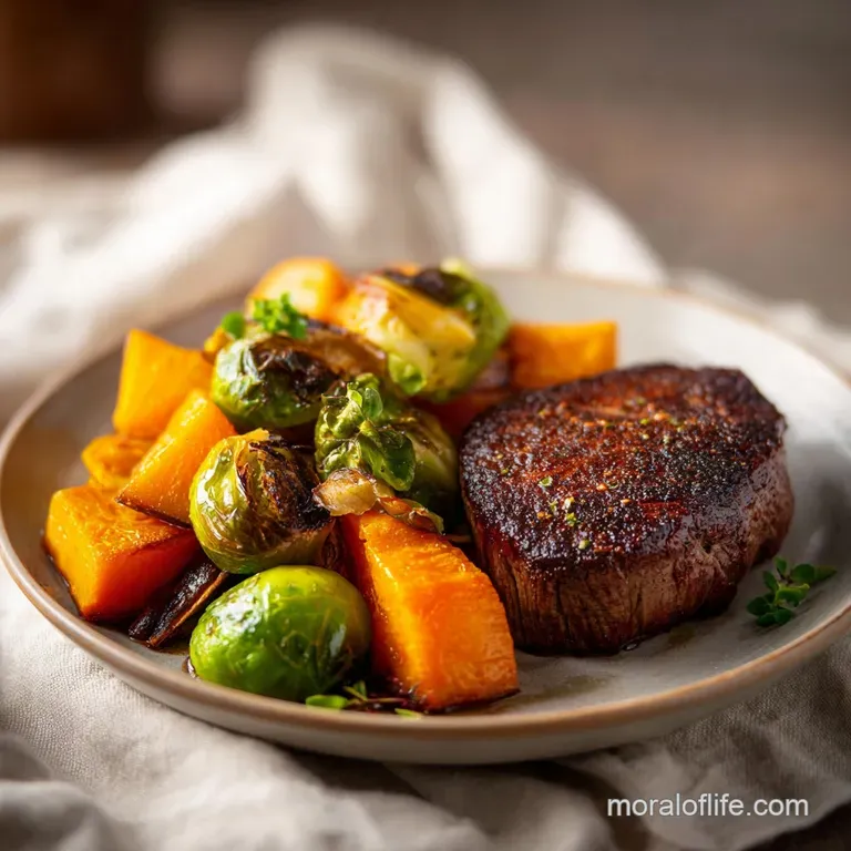Garlic Butter Steak: Roasted Fall Vegetables