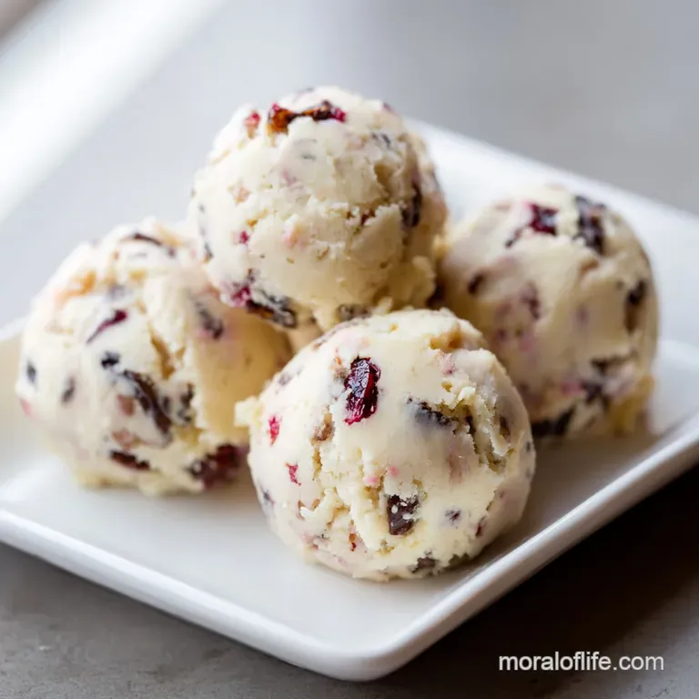 Close-up of cookie dough in a glass bowl. Creamy and studded with chocolate. A spoon rests nearby, promising a sweet bite.