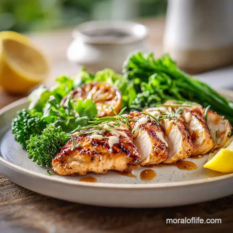 High Protein Low Calorie Meal with Grilled Chicken