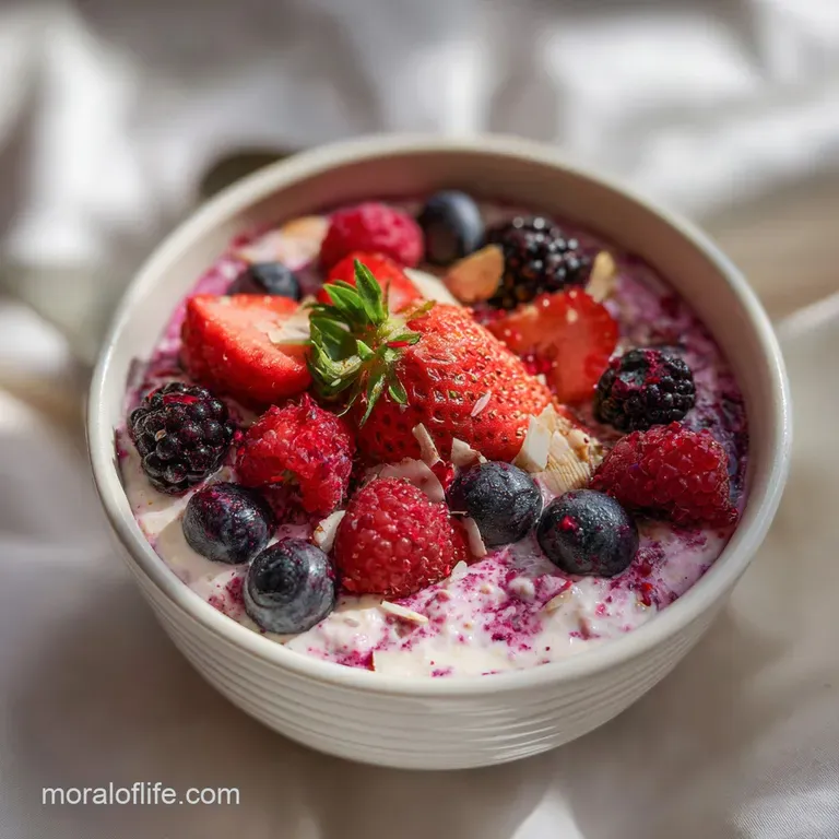Overnight Oats Healthy Breakfast with Berries