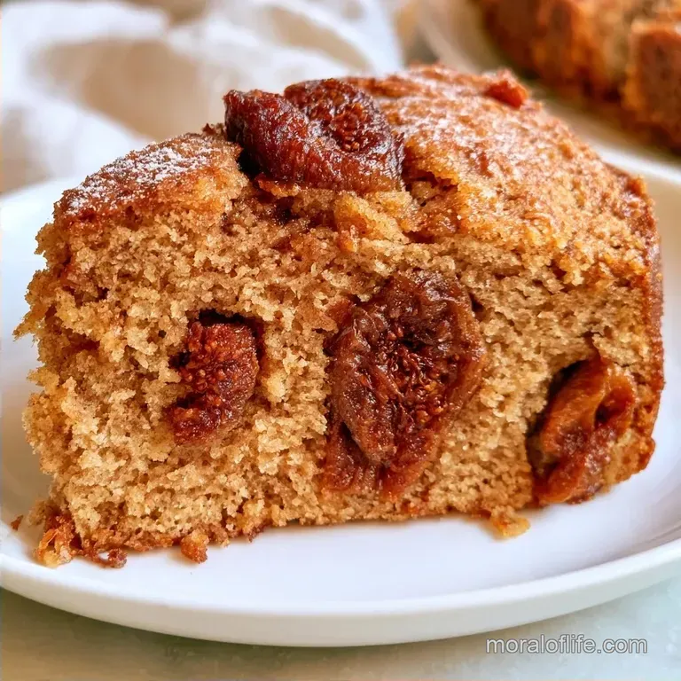 Healthy Dried Fig Cake with Whole Wheat Flour
