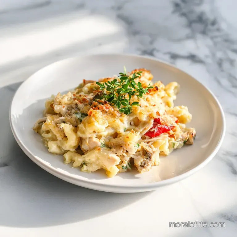 Chicken Noodle Casserole: Creamy and Golden