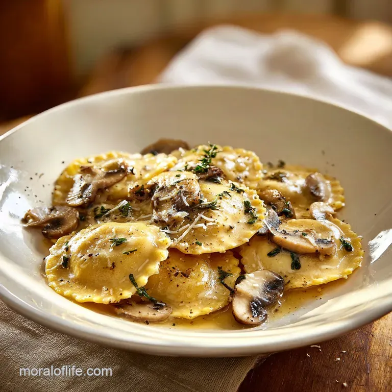 Homemade Mushroom Ravioli: Rich and Earthy