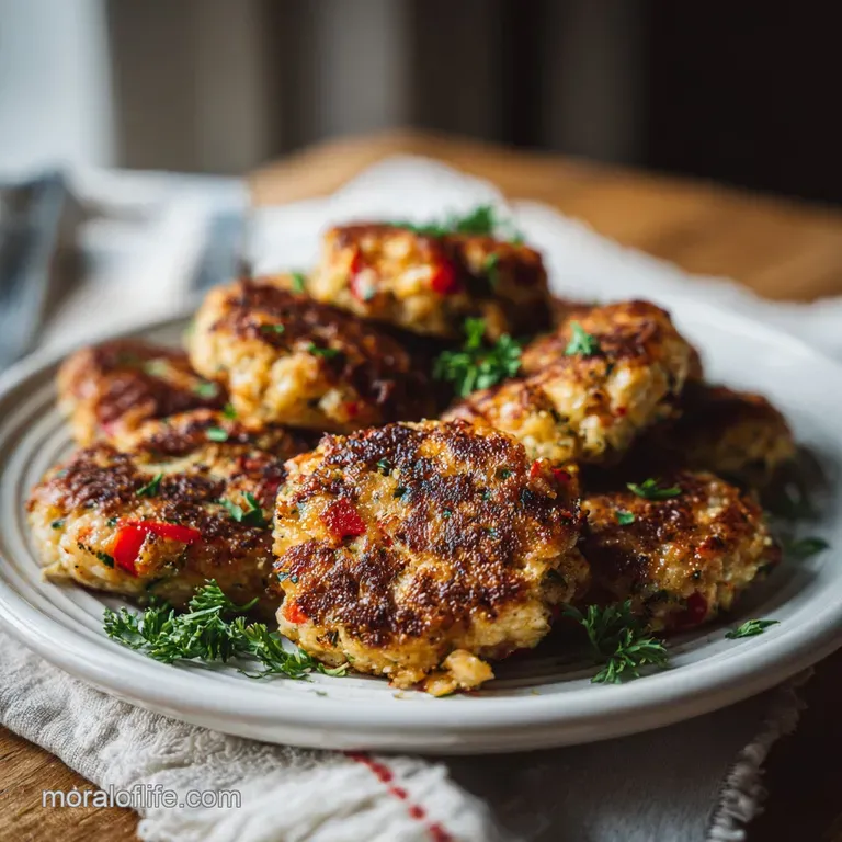 Three perfectly round protein balls stacked artfully, glistening with a light coating of cocoa powder.
