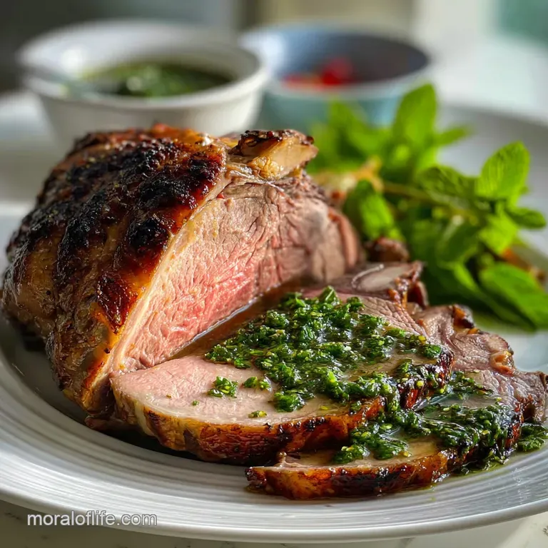 Lamb with Mint Jelly: Herb Crusted Roast