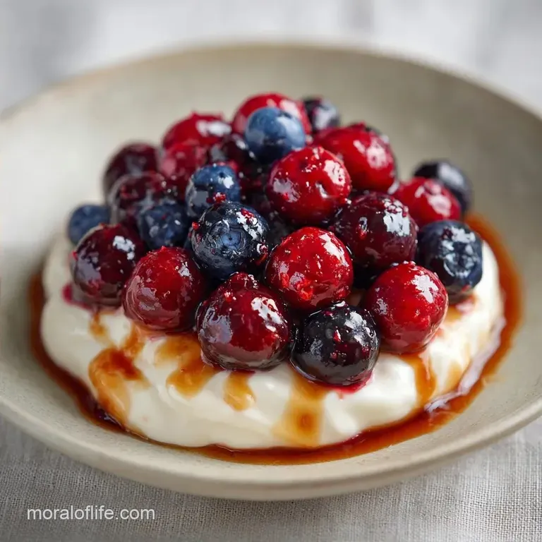 Honey-Lime Roasted Berries with Cloud Cream