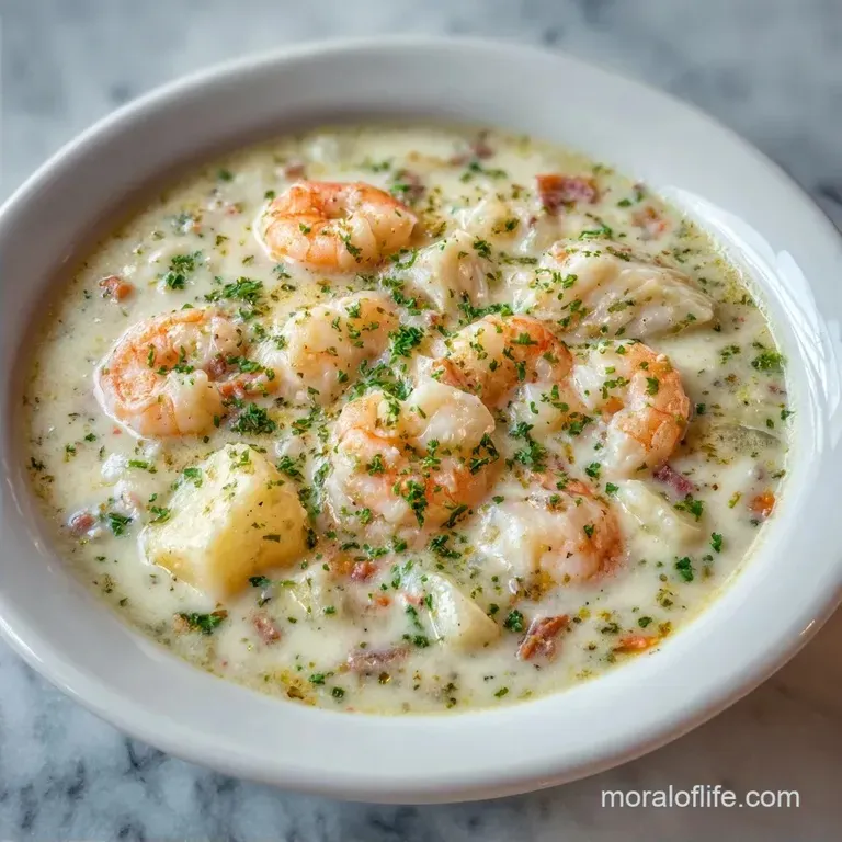 Old Fashioned Mixed Seafood Clam Chowder
