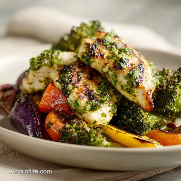 Pesto Chicken Veggies: One-Pan Roasted
