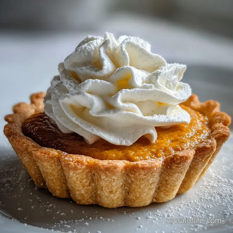 A stack of pumpkin cookies on a white plate, highlighted by a dollop of whipped cream and a sprinkle of cinnamon.