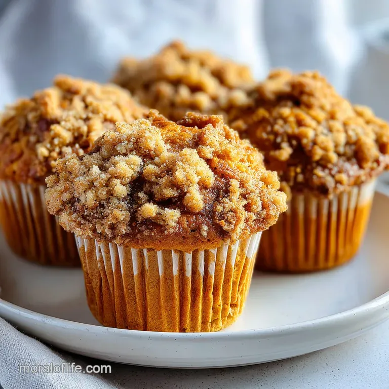 Pumpkin Streusel Muffins With Oat Topping