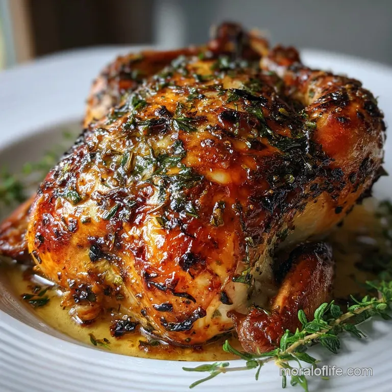 Roast Whole Chicken with Garlic and Herbs