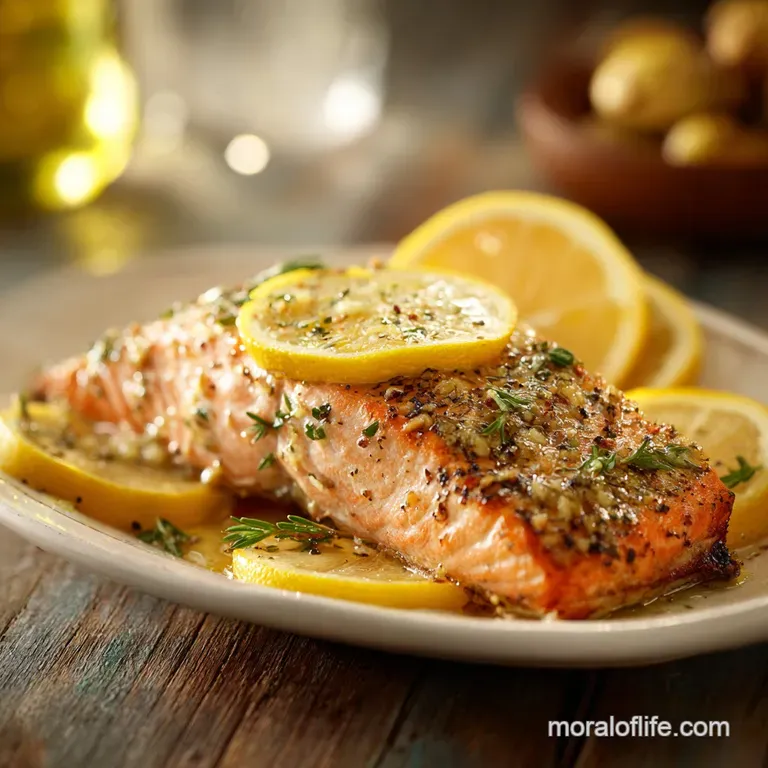 Elegant plating: creamy pesto pasta twirled on a white plate, topped with sliced chicken and vibrant red cherry tomatoes.