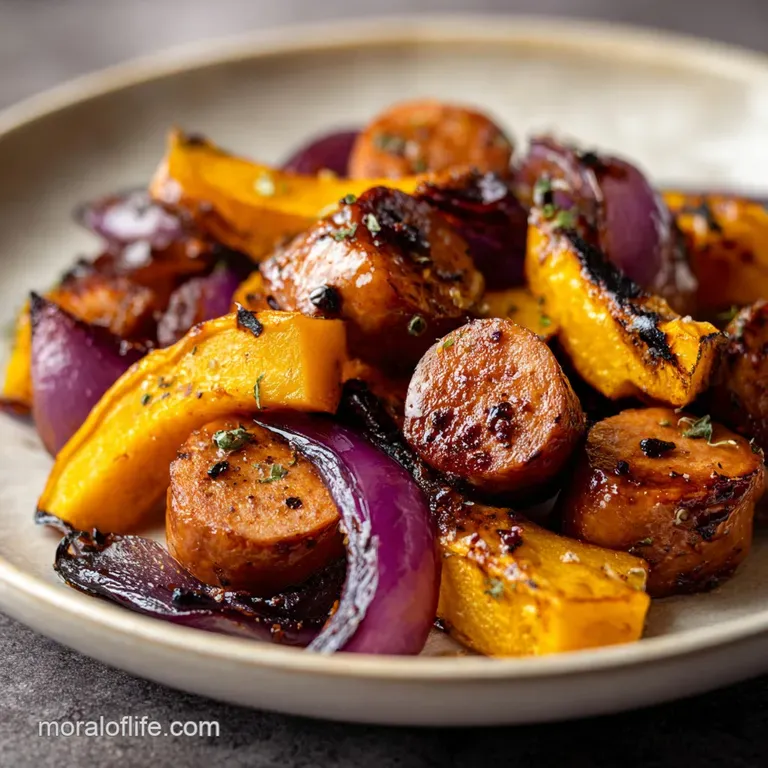 Sausage Butternut Squash: Roasted Sheet Pan