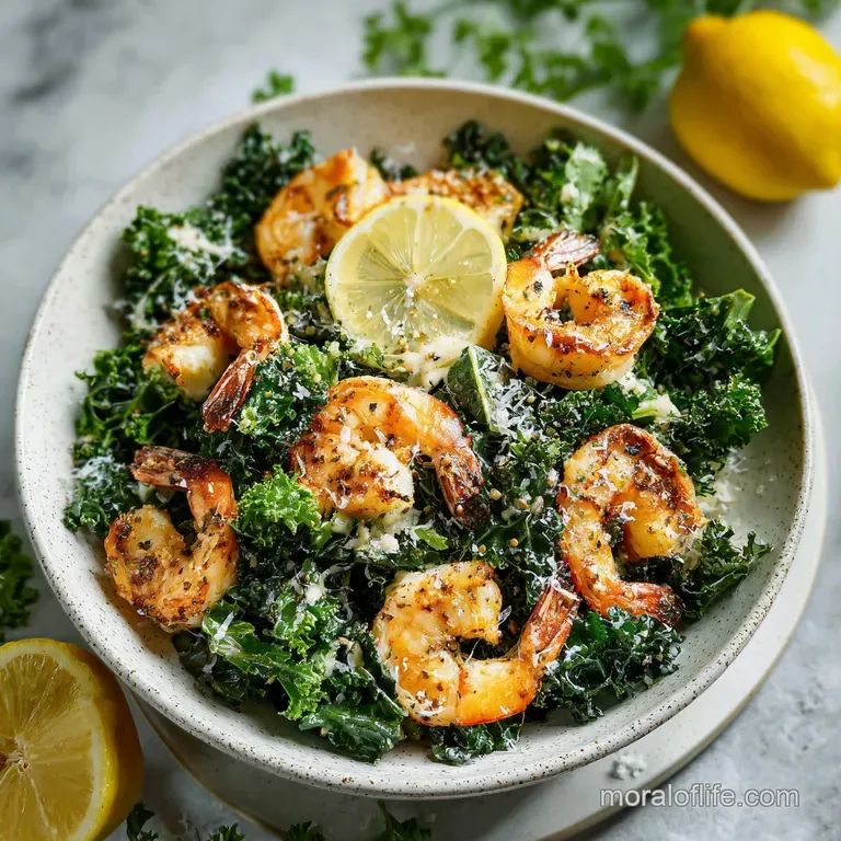 Shrimp Kale Caesar Salad: Blackened Protein