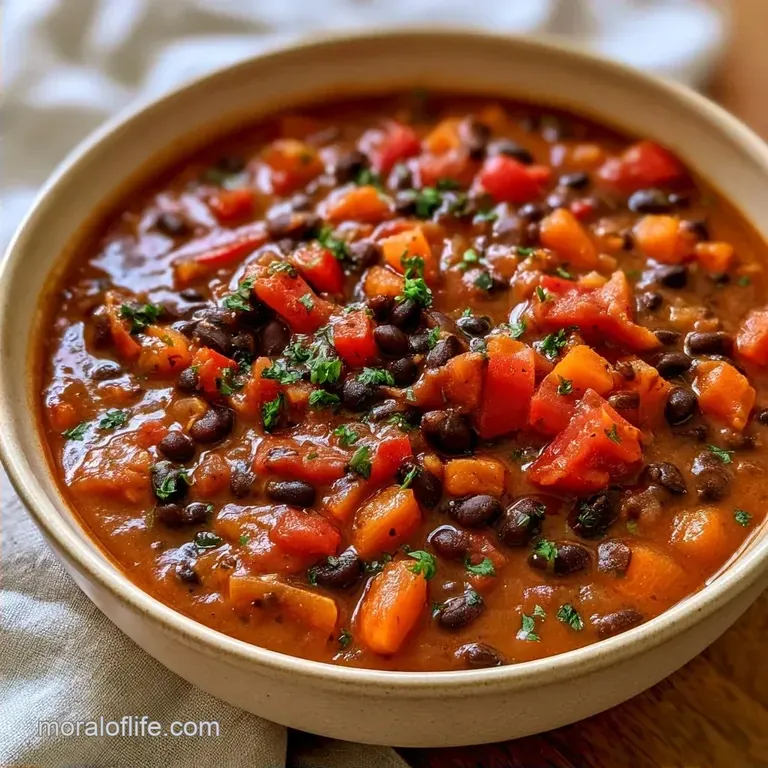 Creamy Slow Cooker Vegetarian Black Bean Soup