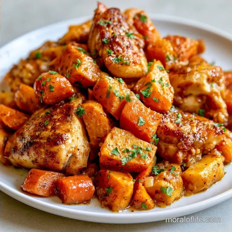 Slow Cooker Chicken Sweet Potatoes with Carrots