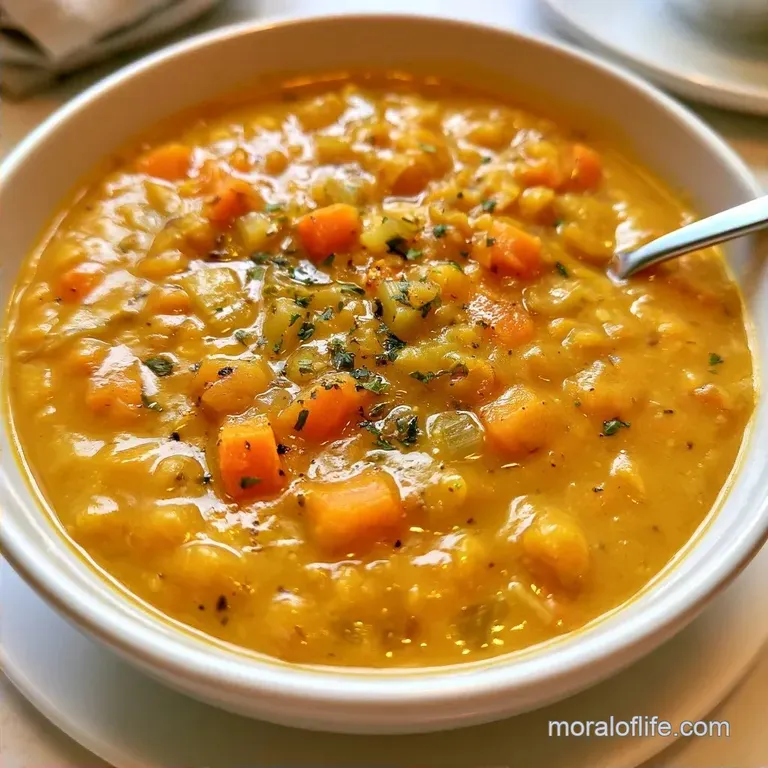 Creamy Slow Cooker Golden Lentil Soup