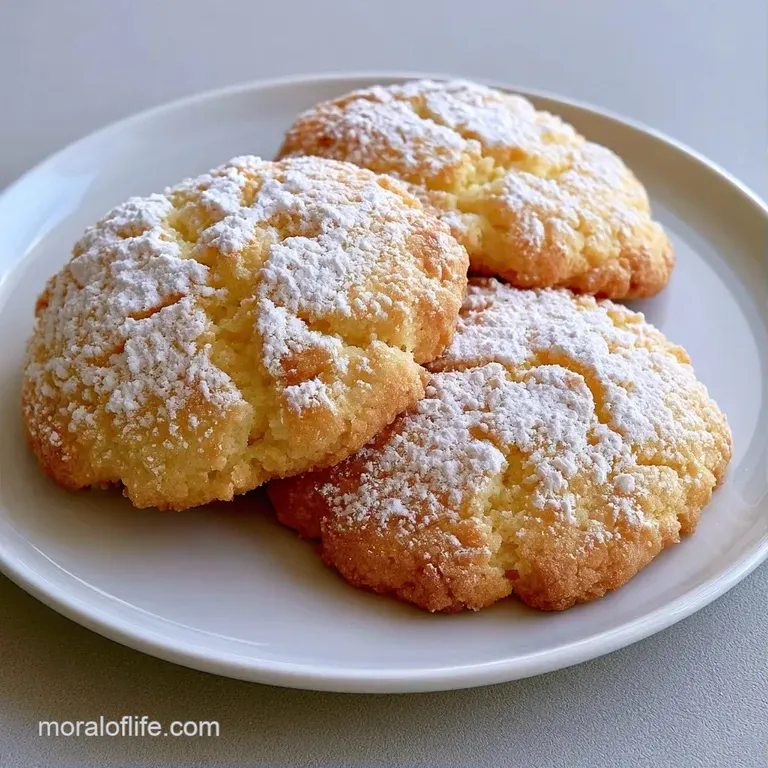 A neat stack of pale yellow citrus cookies beside a fresh lemon slice and mint leaf on a cream linen napkin.