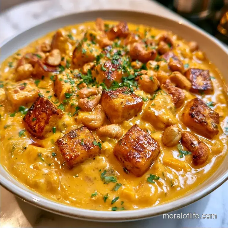Vegetarian Tofu Cashew Coconut Curry: Indian Style