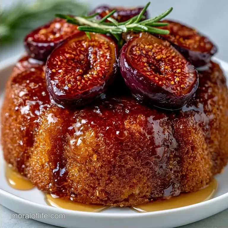 Upside Down Fig Cake with Honey and Rosemary