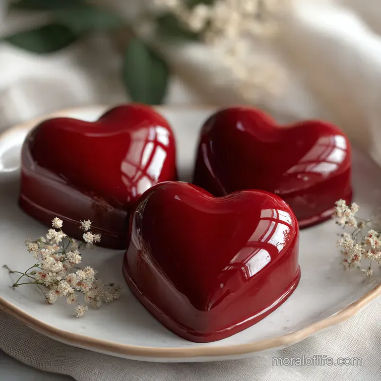 Single, elegant red velvet cupcake with cream cheese frosting, presented on a delicate white plate and small red hearts.